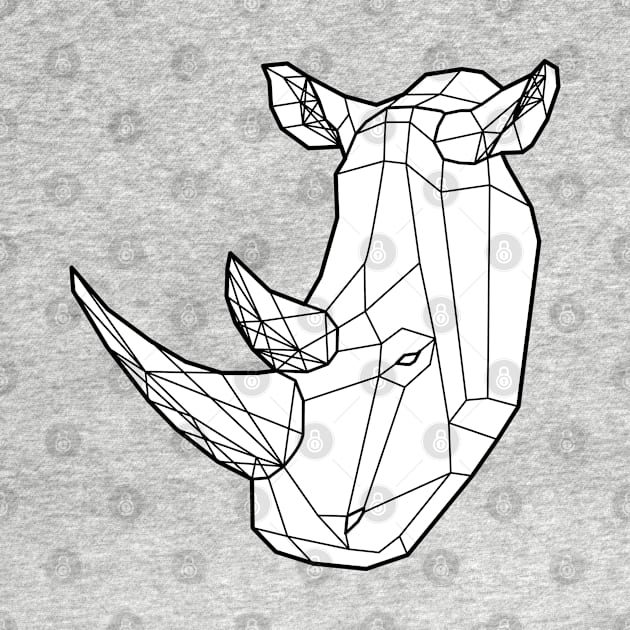 Rhinoceros wireframe by stickerhino